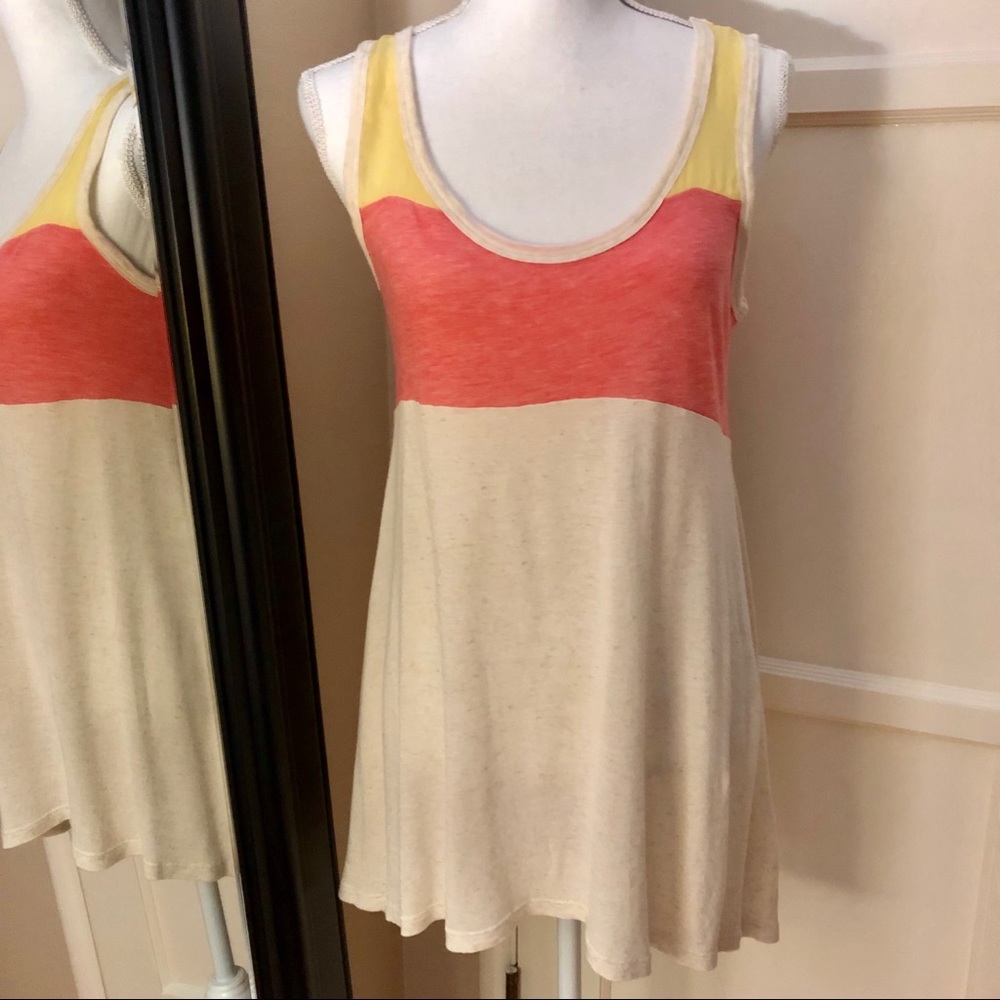 Clu Long Tank Top with Contrast
